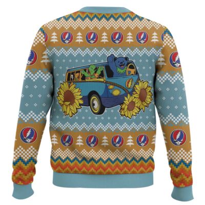 Hooktab Grateful Dead Sunflower Ugly Christmas Sweater