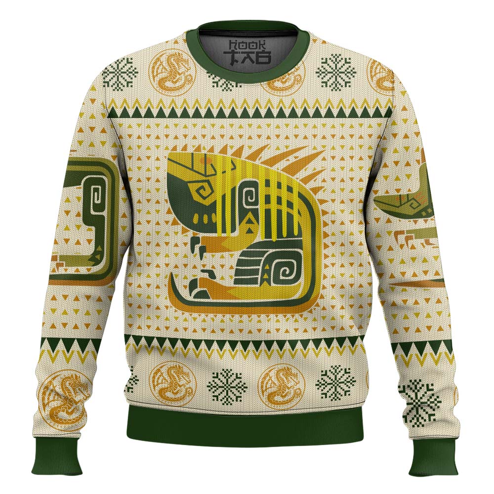 Hooktab Great Jagras Monster Hunter Ugly Christmas Sweater Hooktab Great Jagras Monster Hunter Ugly Christmas Sweater
