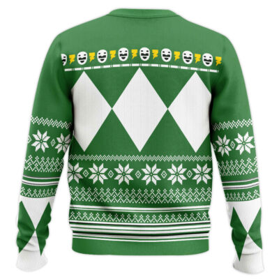 Hooktab Green Ranger Mighty Morphin Power Ranger Ugly Christmas Sweater