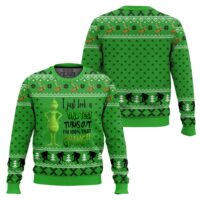 Hooktab Grinch DNA Test Ugly Christmas Sweater