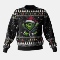 Hooktab Grinch Ew People Ugly Christmas Sweater