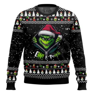 Grinch Ew People Ugly Christmas Sweater