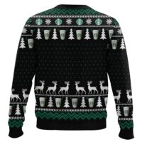 Hooktab Grinch I Will Drink Starbucks Everywhere Ugly Christmas Sweater