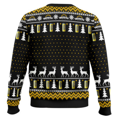 Hooktab Grinch I Will Drink Twisted Tea Everywhere Ugly Christmas Sweater