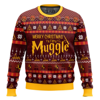 Gryffindor Merry Christmas Ya Filthy Muggle Sweater