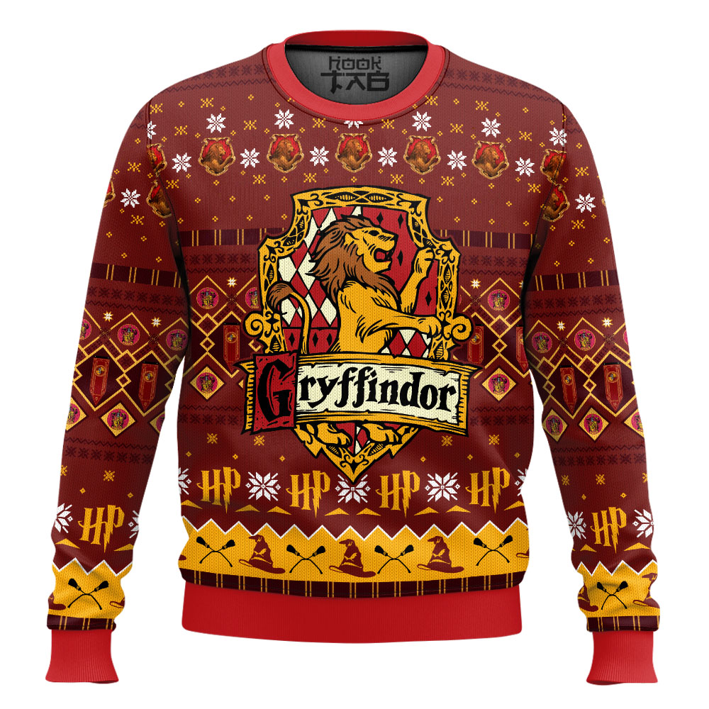 Hooktab Gryffindor Ugly Christmas Sweater Hooktab Gryffindor Ugly Christmas Sweater
