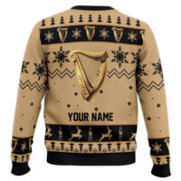 Hooktab Guinness Beer - Custom Name Ugly Christmas Sweater