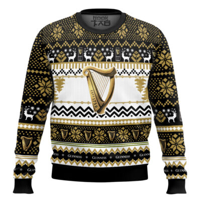 Guinness Beer Brian Boru Harp Ugly Christmas Sweater