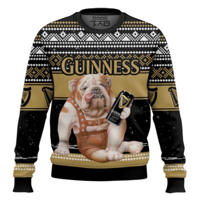 Guinness Beer Bulldog Ugly Christmas Sweater