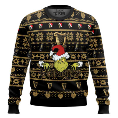 Guinness Beer Grinch Ugly Christmas Sweater