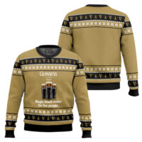 Hooktab Guinness Beer Magic Black Water Ugly Christmas Sweater