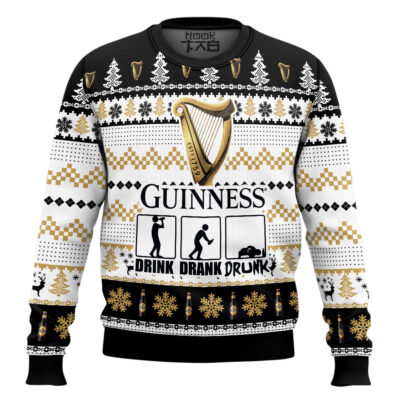 Guinness Drink Drank Drunk Ugly Christmas Sweater