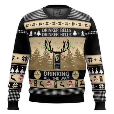 Guinness Drinker Bells Ugly Christmas Sweater