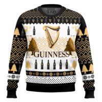 Hooktab Guinness Irish Stout Beer Ugly Christmas Sweater