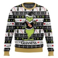 Hooktab Guinness Magic Black Grinch Ugly Christmas Sweater