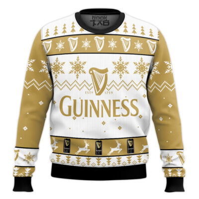 Guinness Stout Beer Reindeer Ugly Christmas Sweater
