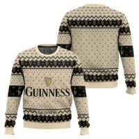 Hooktab Guinness Stout Beer Ugly Christmas Sweater
