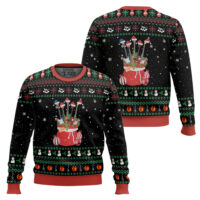 Hooktab Guitars Santa Ugly Christmas Sweater