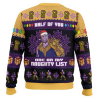 Hooktab Half Of You Are On The Naughty List Thanos Ugly Christmas Sweater