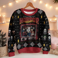 Hooktab Halloween Horror Night Slasher Collection Ugly Christmas Sweater