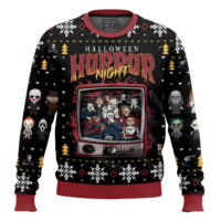 Hooktab Halloween Horror Night Slasher Collection Ugly Christmas Sweater