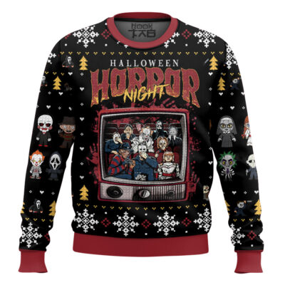 Halloween Horror Night Slasher Collection Ugly Christmas Sweater