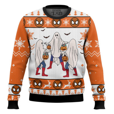 Halloween Spider-man Pointing Meme Ugly Christmas Sweater