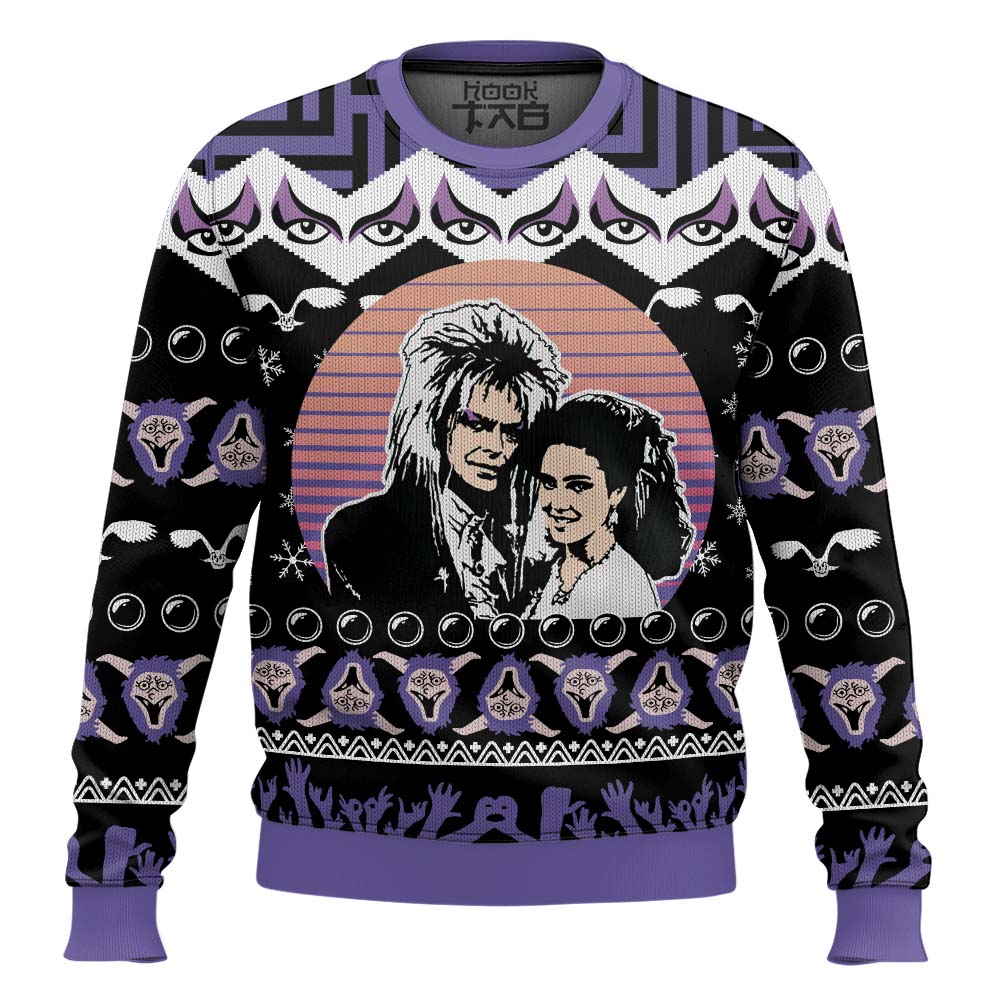 Hooktab Happy Ending Labyrinth 1986 Ugly Christmas Sweater Hooktab Happy Ending Labyrinth 1986 Ugly Christmas Sweater