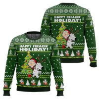 Hooktab Happy Freakin Holidays Family Guy Ugly Christmas Sweater