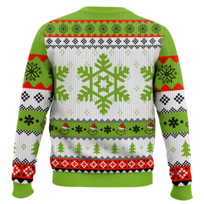 Hooktab Happy Hallothanksmas The Grinch Ugly Christmas Sweater