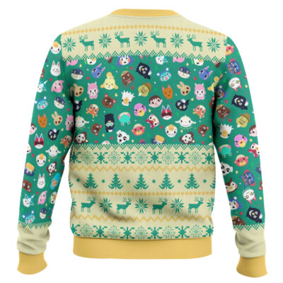 Hooktab Happy Villagers Animal Crossing Ugly Christmas Sweater