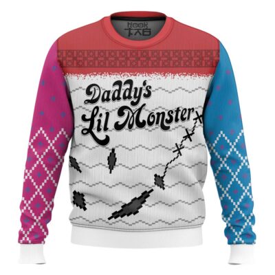 Harley Quinn Daddy's Little Monster Ugly Christmas Sweater