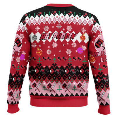 Hooktab Harley Quinn Hey Christmas Puddin! Ugly Christmas Sweater