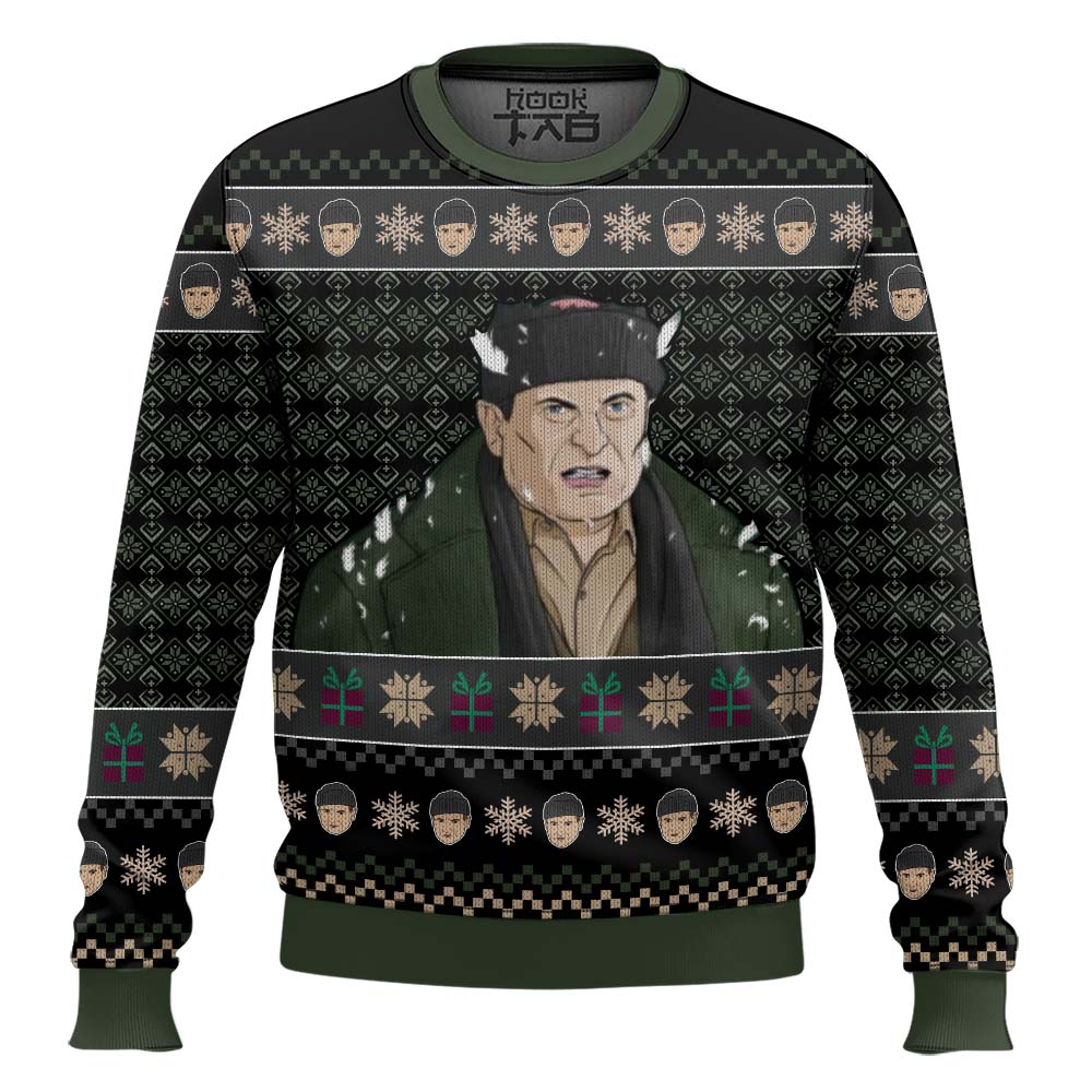 Hooktab Harry Lyme Home Alone Ugly Christmas Sweater Hooktab Harry Lyme Home Alone Ugly Christmas Sweater