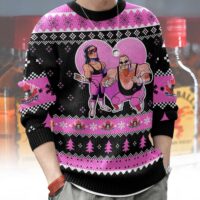 Hooktab Hart Foundation Duo WWE Ugly Christmas Sweater