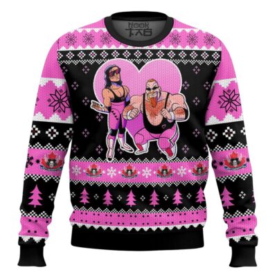 Hart Foundation Duo WWE Ugly Christmas Sweater