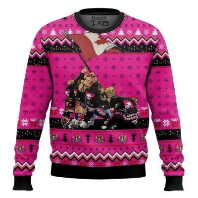 Hart Foundation WWE Ugly Christmas Sweater