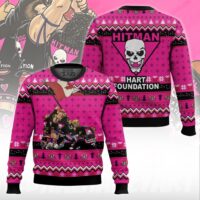Hooktab Hart Foundation WWE Ugly Christmas Sweater