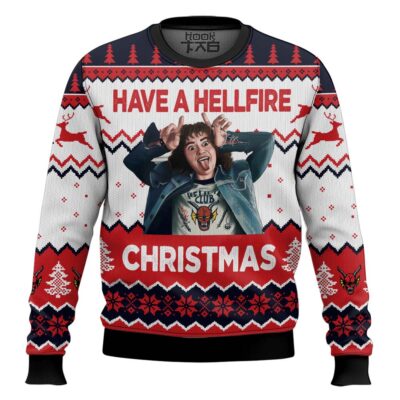Have A Hellfire Xmas Stranger Things Ugly Christmas Sweater