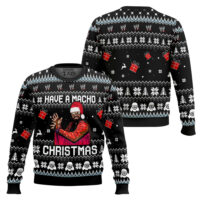 Hooktab Have A Macho Xmas WWE Ugly Christmas Sweater