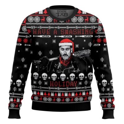 Have A Smashing Holiday The Walking Dead, Ugly Christmas Sweater