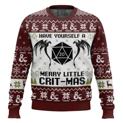 Have Yourself A Merry Little Crit-mas Dungeons & Dragons Ugly Christmas Sweater