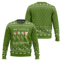 Hooktab Have Yourself A Very Golden Xmas The Golden Girls Ugly Christmas Sweater