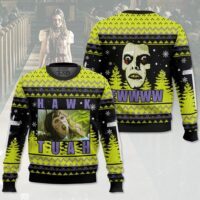 Hooktab Hawk Tuah The Exorcist Ugly Christmas Sweater