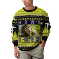 Hooktab Hawk Tuah The Exorcist Ugly Christmas Sweater