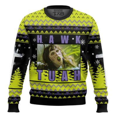 Hawk Tuah The Exorcist Ugly Christmas Sweater