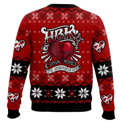Hooktab HBK The Heartbreak Kid Shawn Michaels WWE Ugly Christmas Sweater