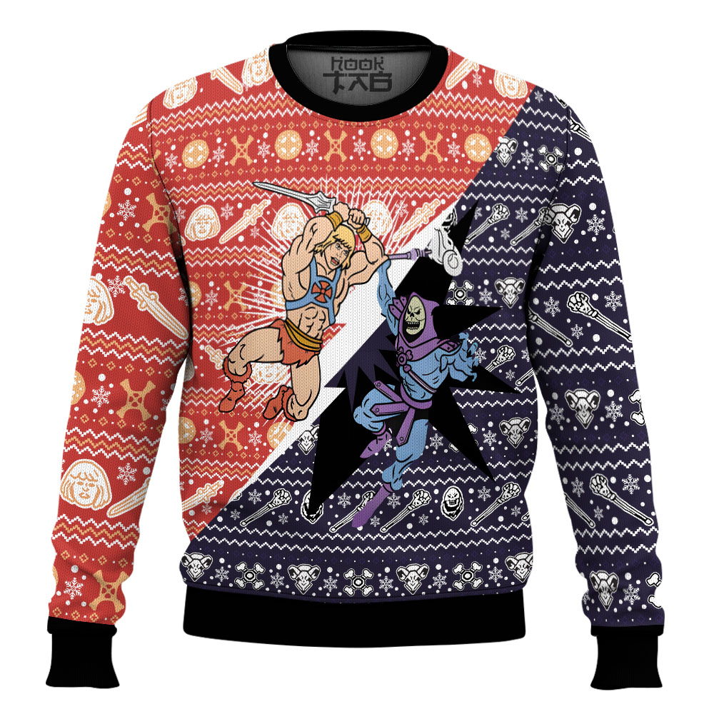 Hooktab He-man Vs. Skeletor Masters Of The Universe Ugly Christmas Sweater Hooktab He-man Vs. Skeletor Masters Of The Universe Ugly Christmas Sweater