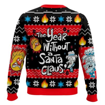 Hooktab Heat Miser & Snow Miser The Year Without a Santa Claus Ugly Christmas Sweater