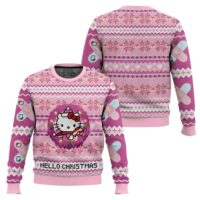 Hooktab Hello Christmas Hello Kitty Ugly Christmas Sweater